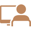 person using computer icon